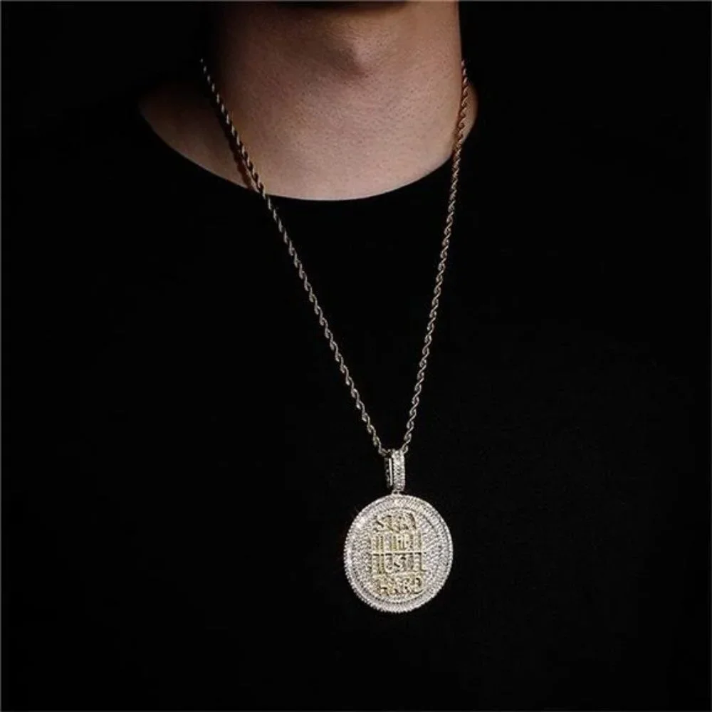 14K Gold Diamond Hustle Hard Chain